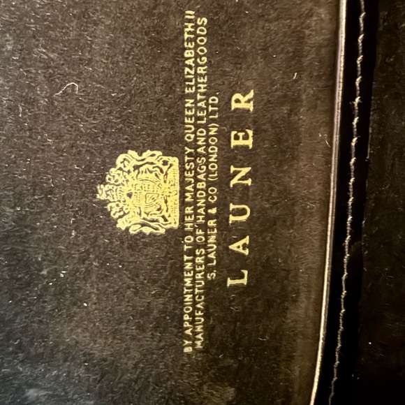 LAUNER LONDON • Black ROYALE 23 Bag • Royal Warrant H.M. QUEEN • Made in ENGLAND - Picture 11 of 16